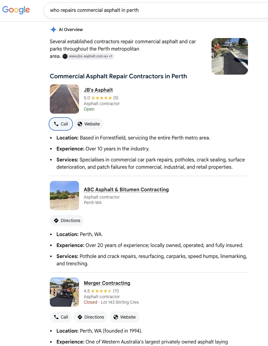Who repairs commercial asphalt in Perth – JB’s Asphalt